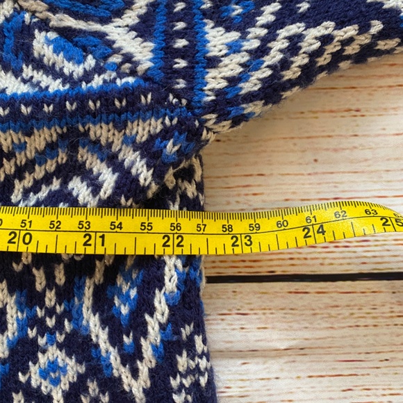 Northern Reflections Fair Isle Zip-Up Sweater – Women’s XL – Navy Blue - Picture 5 of 8